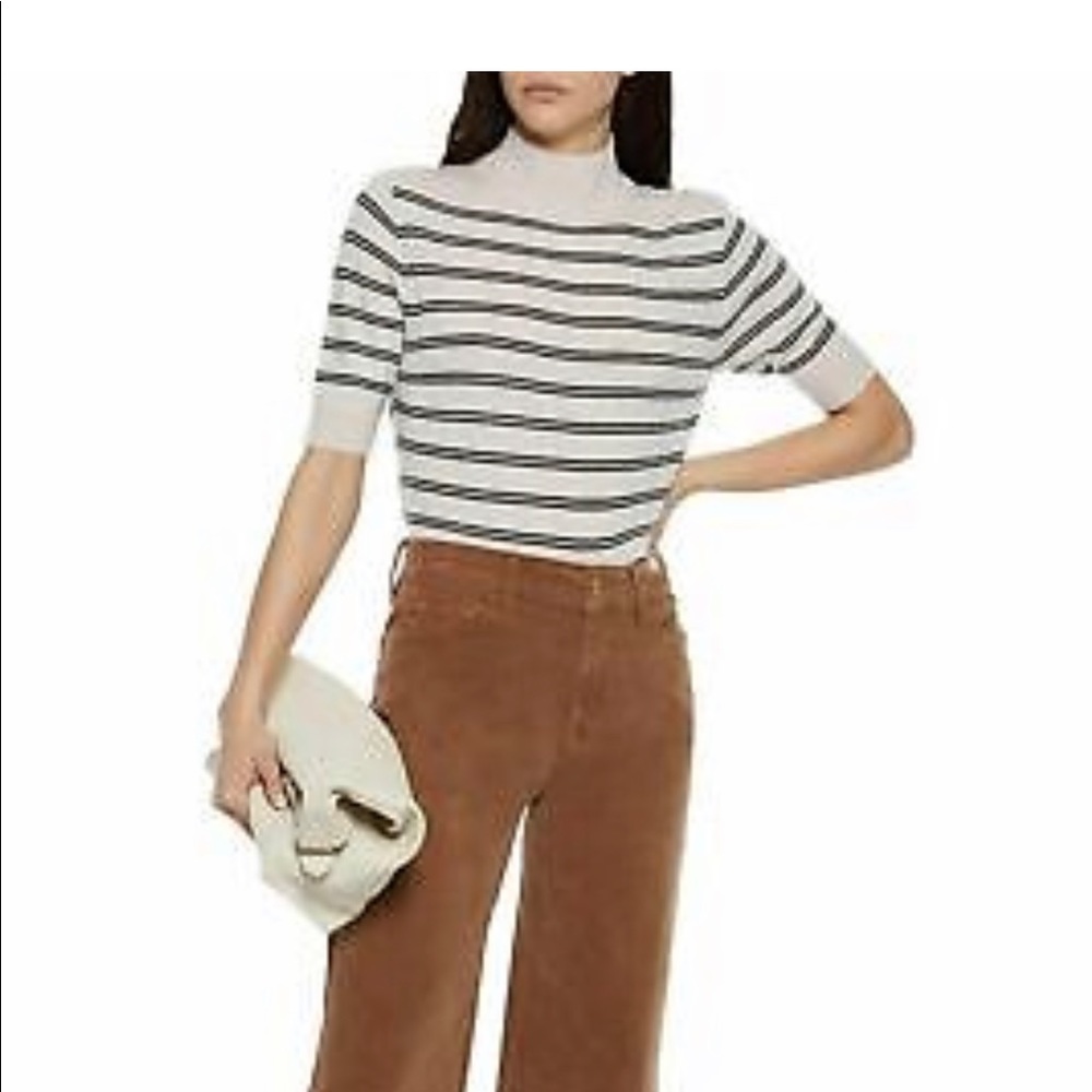 FRAME CROPPED STRIPE SWEATER